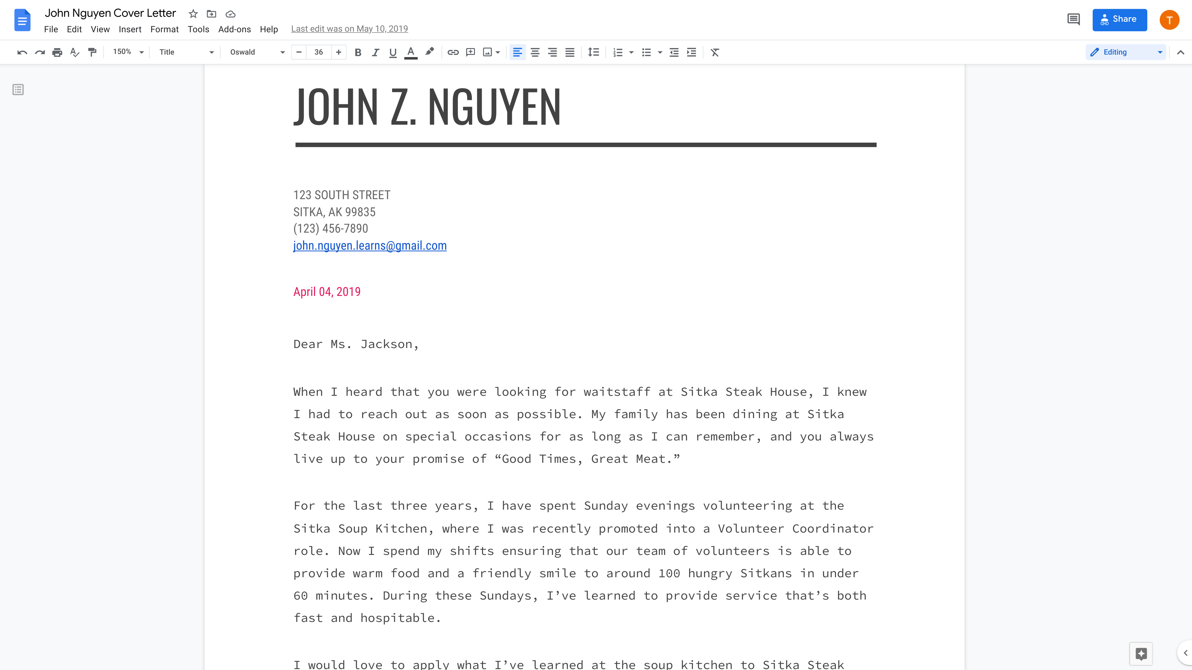 que es el cover letter que es el cover letter